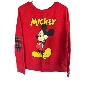 Disney Mickey Mouse red large crewneck sweatshirt